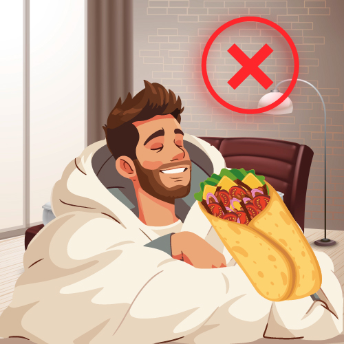 homme mangeant burrito