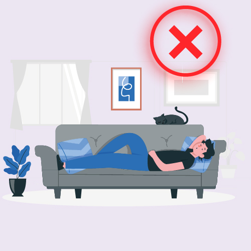 homme qui dort sur le canapé