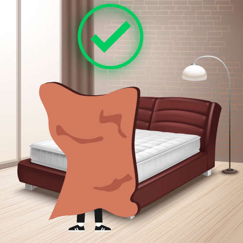 homme dans une couette