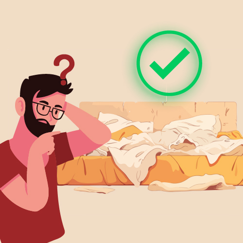 homme qui ne sait pas mettre une couette